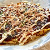 ★お餅と卵のお好み焼き風★